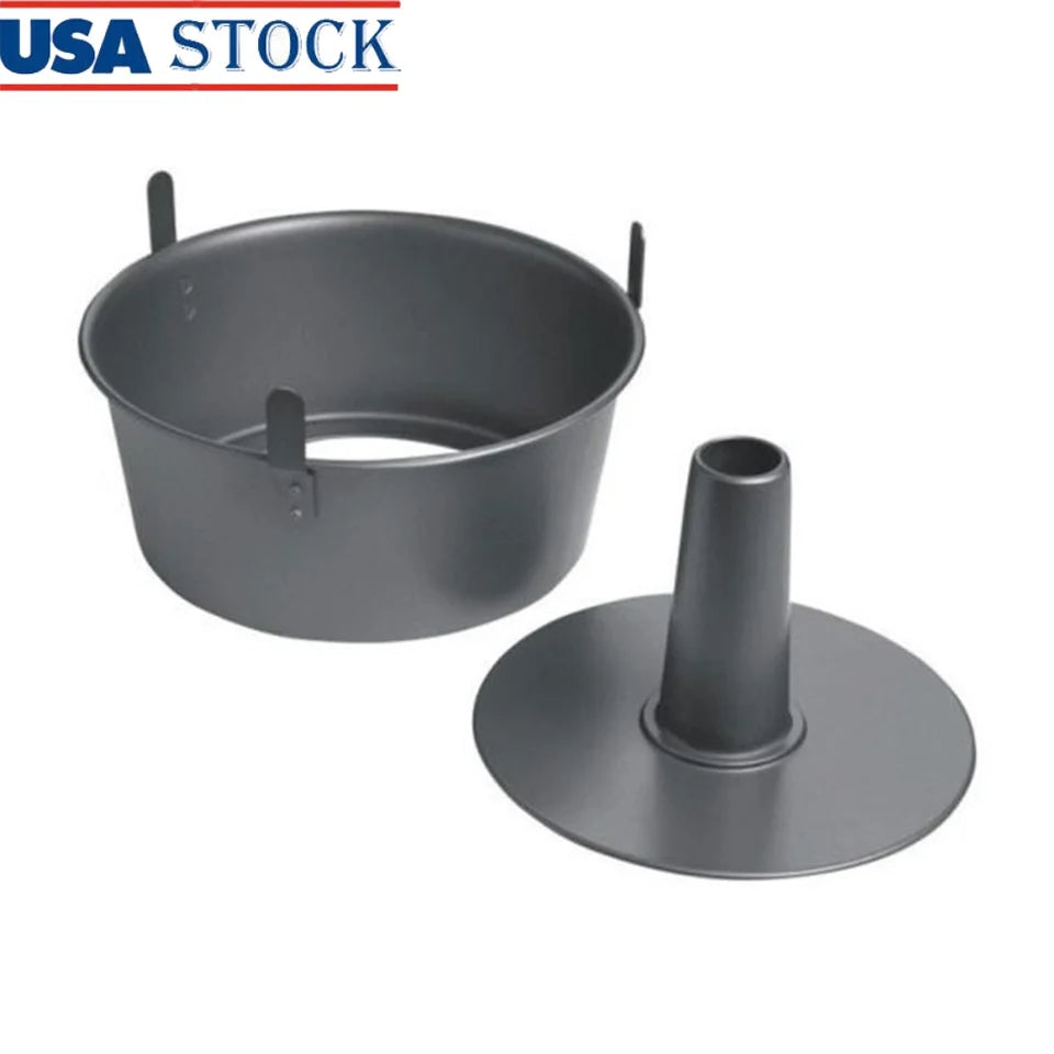 2-Piece 9.5-Inch Angel Food Cake Pan Nonstick Easy-Release Bakeware