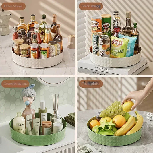 360° Rotating Seasoning Rack Turntable Organizer for Kitchen or Pantry