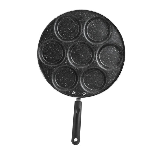 7-Hole Non-Stick Frying Pan – Egg, Burger & Breakfast Mold Cookware for Easy Home Cooking