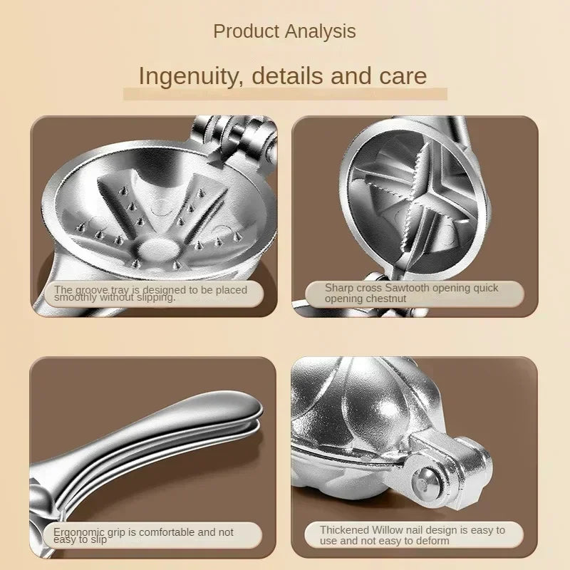 Stainless Steel Chestnut Opener Clip Walnut Pliers Nut Cracker Kitchen Tool