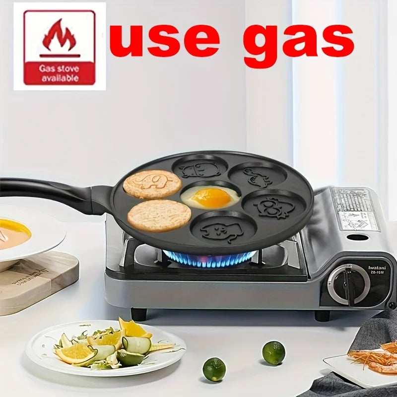 7-Hole Mini Non-Stick Pancake Pan – Aluminum Breakfast Mold for Eggs, Pancakes & Crepes