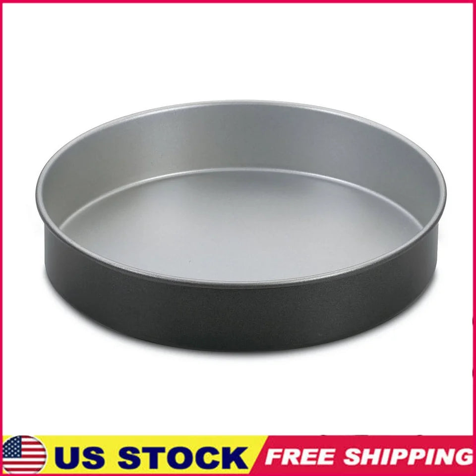 9-Inch Nonstick Round Cake Pan Heavy-Gauge Steel Bakeware Dishwasher Safe