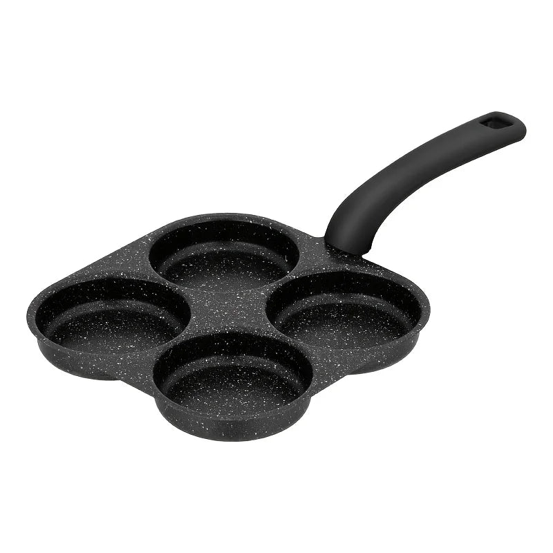 Medical Stone Four-Hole Omelette Pan – Non-Stick Flat Egg, Dumpling & Burger Frying Pan